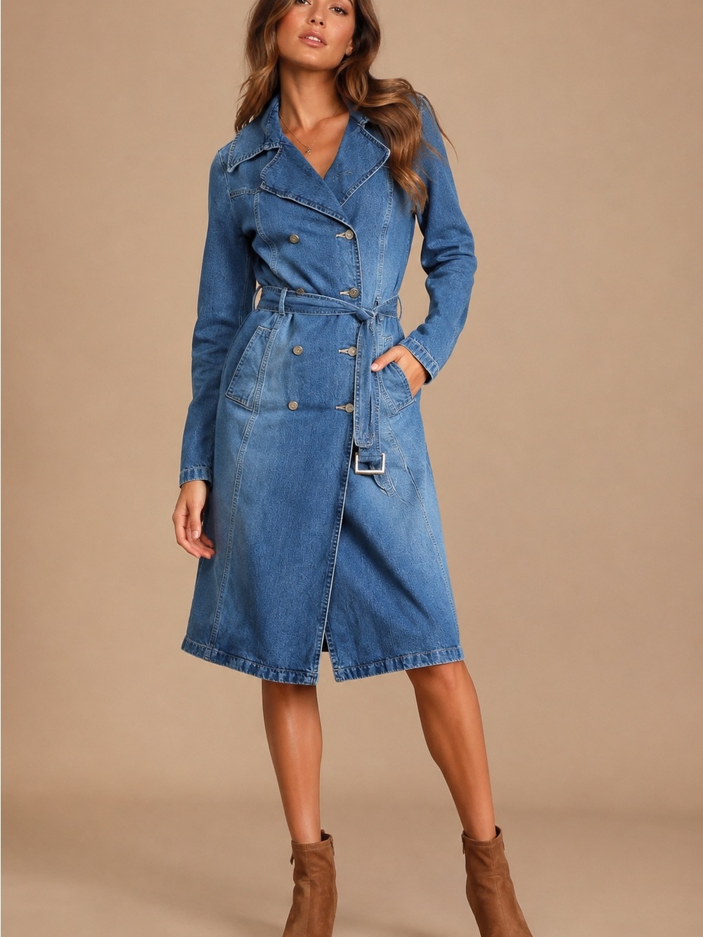 Vintage Paris Blues originals Denim Trench dress size: M